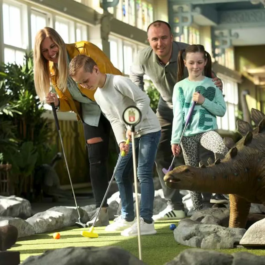 Family Playing Golf